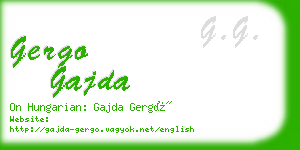 gergo gajda business card